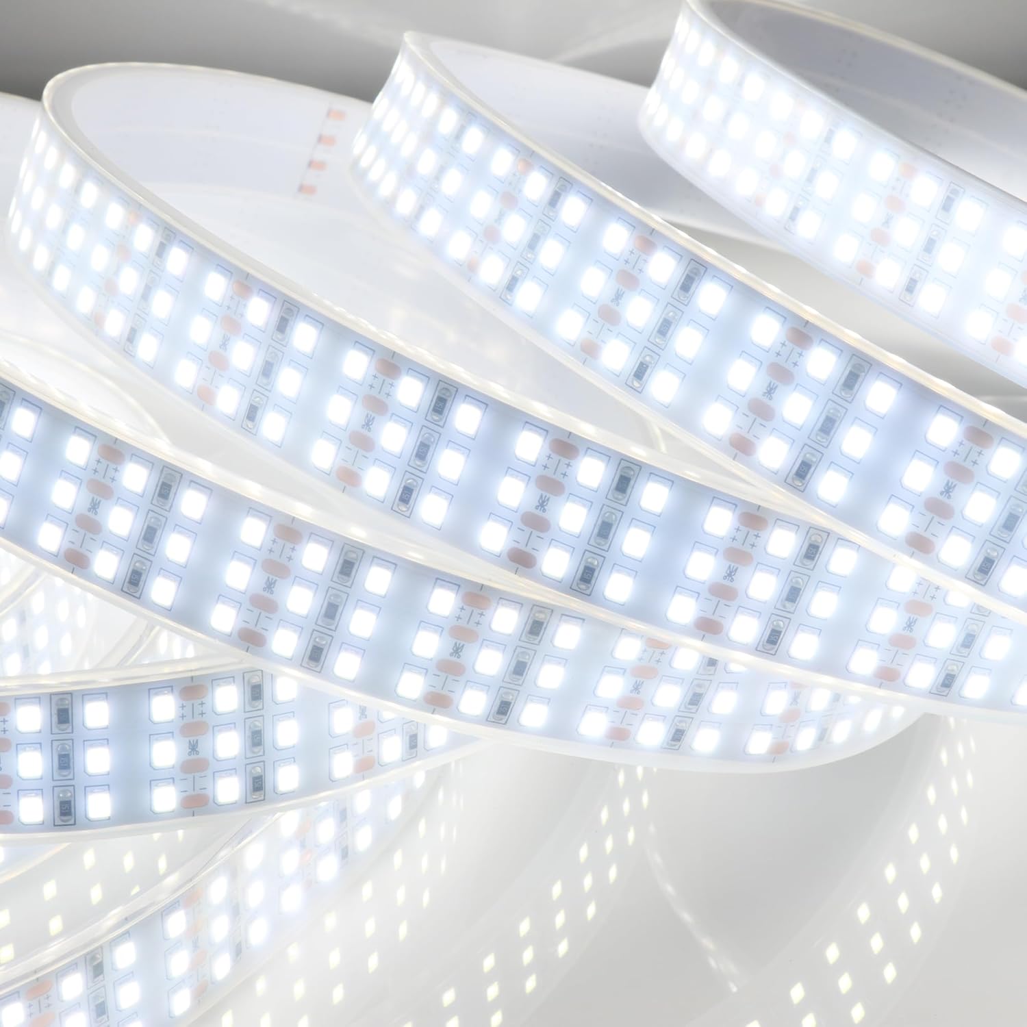 LEDENET 16.4Ft Super Bright Triple Row LED Strip Lights, Daylight White 6000K DC12V 1800LEDs Dimmable Flexible Truck LED Tape Lights, Outdoor Waterproof IP67 Wheel Light Strips - Image 4