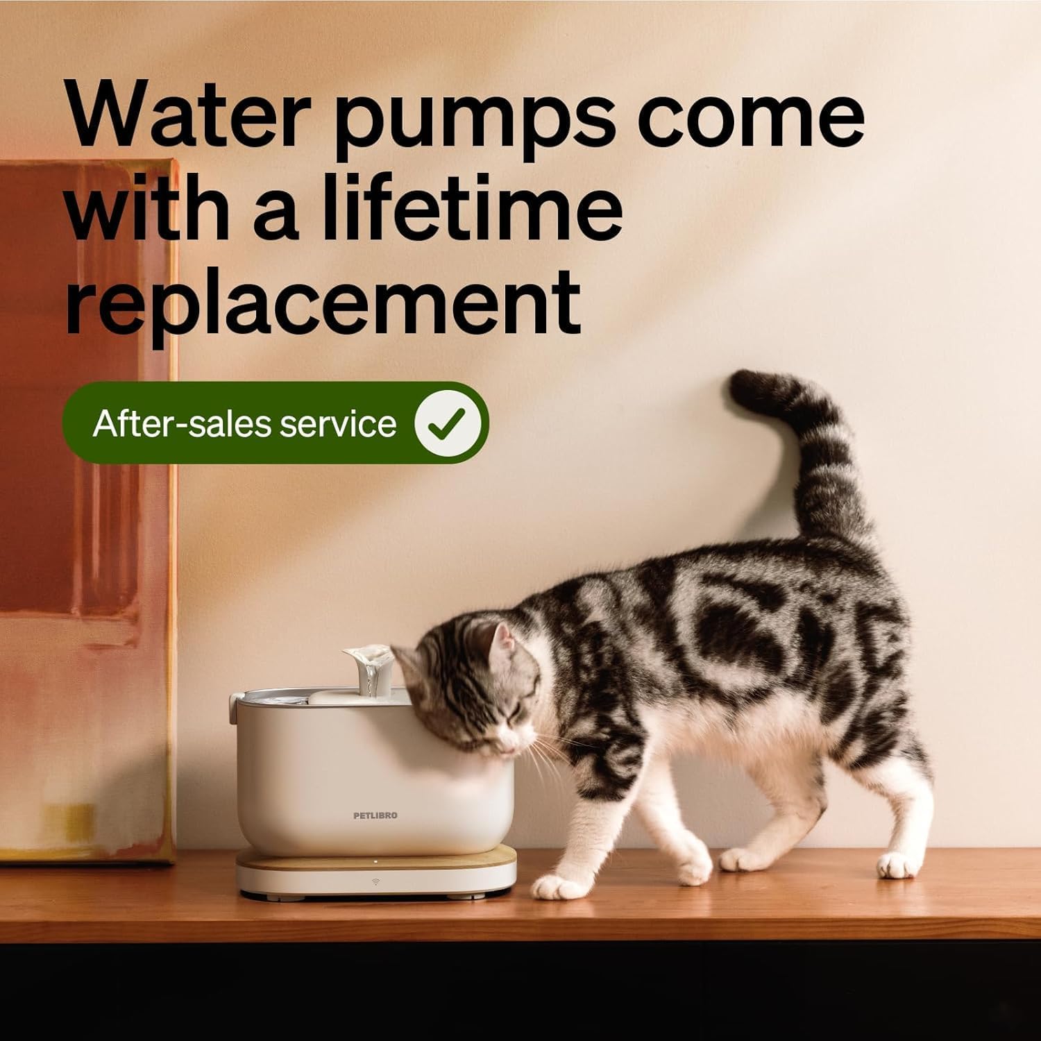 PETLIBRO Offical Cat Water Fountain Pump, Easy Replacement for Cat Fountain PLWF115/PLWF105/PLWF005, Wireless Cat Fountain Pump for Pet Water Fountain, Super Quiet Pump for Dog Dispenser - Image 5