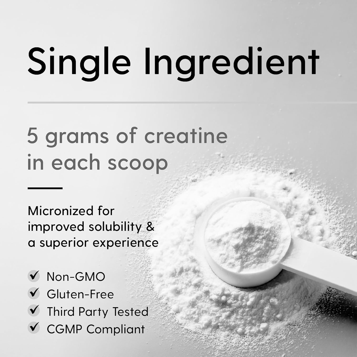 HEARTHY FOODS Creatine Monohydrate Micronized Powder 500G - 100 Servings, 5000mg Per Serving (5g) - for Men & Women Muscle Growth & Recovery - UNFLAVORED - Image 3