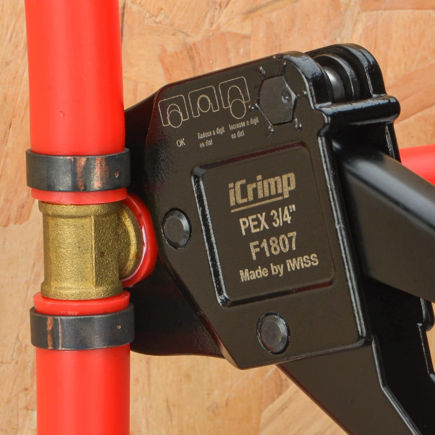 iCrimp IWS-1807CN PEX Crimping Tool Kit with PEX Crimpers, PEX Tubing Cutter, Copper Ring Removal Tool for 1/2’’ & 3/4’’ Copper Crimp Rings, Meets ASTM F1807 Standard - Image 9