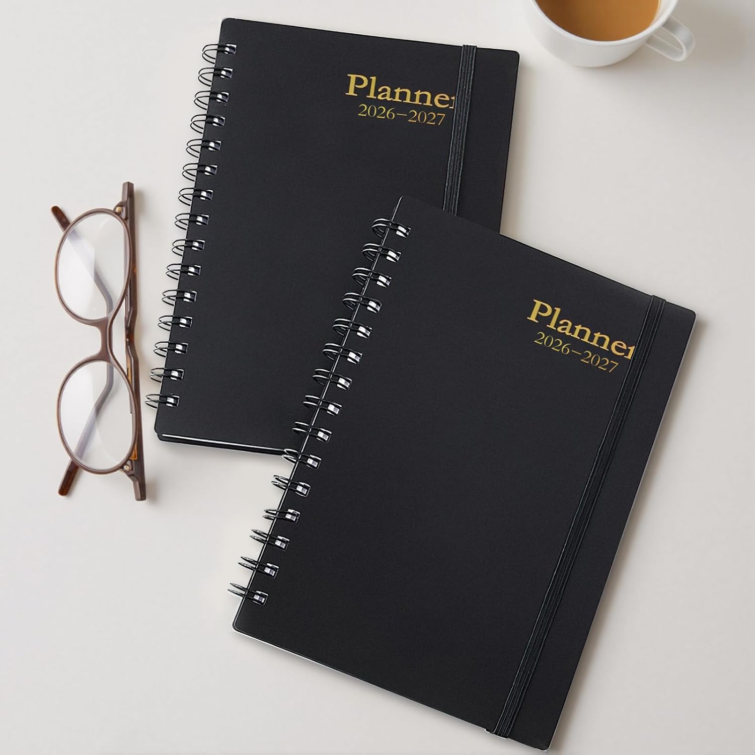 Daily Planner 2026-2027, 18-Month Weekly and Monthly Calendar Planner, January 2026 - June 2027, Planning Agenda Book with Laminated Tabs, Flexible Cover, 100GSM Thick Paper, A5 Size,Black - Image 8