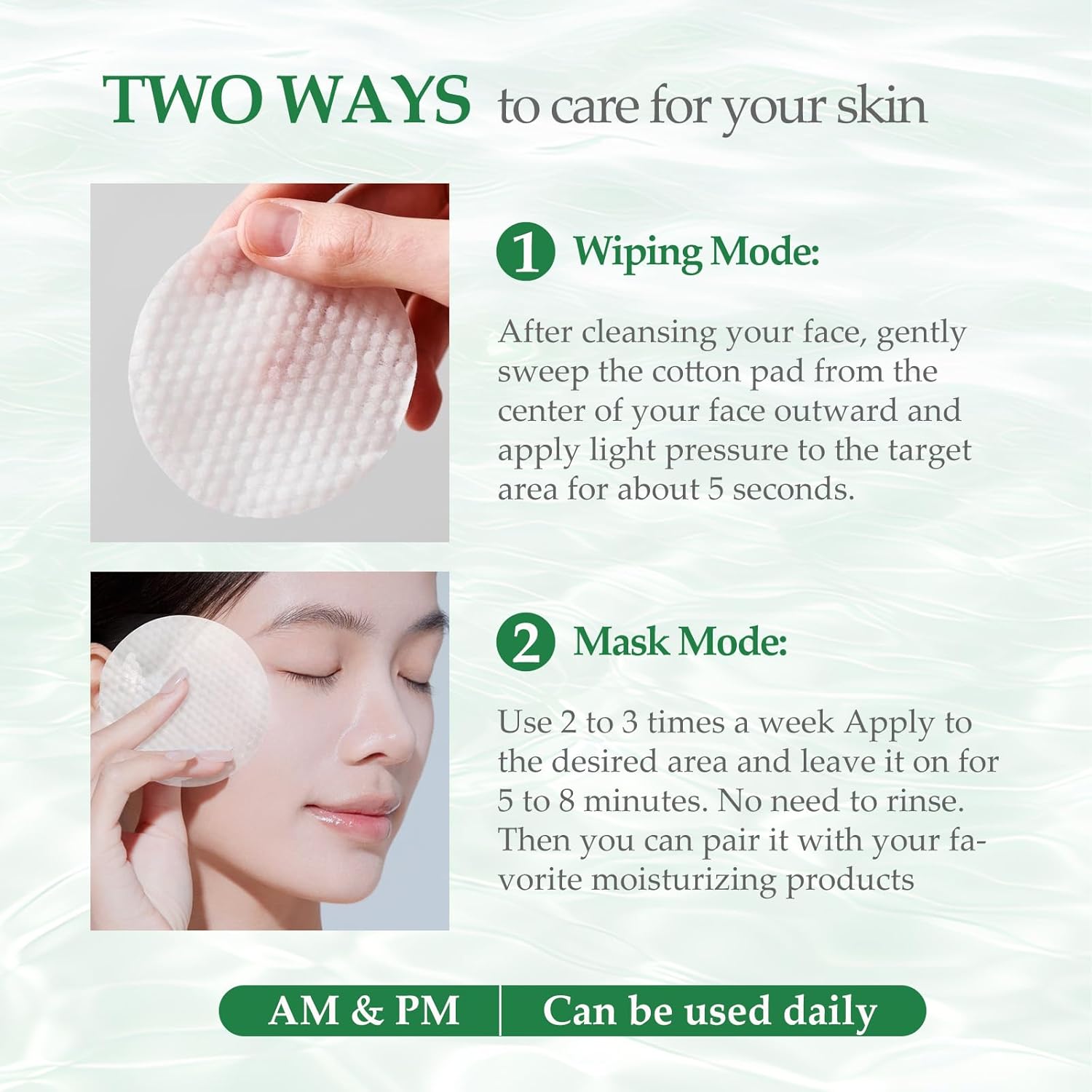 Toner Pads - with Centella Asiatica Extract and Collagen, Improves Uneven Skin Tone & Deep Hydration, Targets Dark Spots and Dull Skin, Ideal for All Skin Types - 70 Pads - Image 6