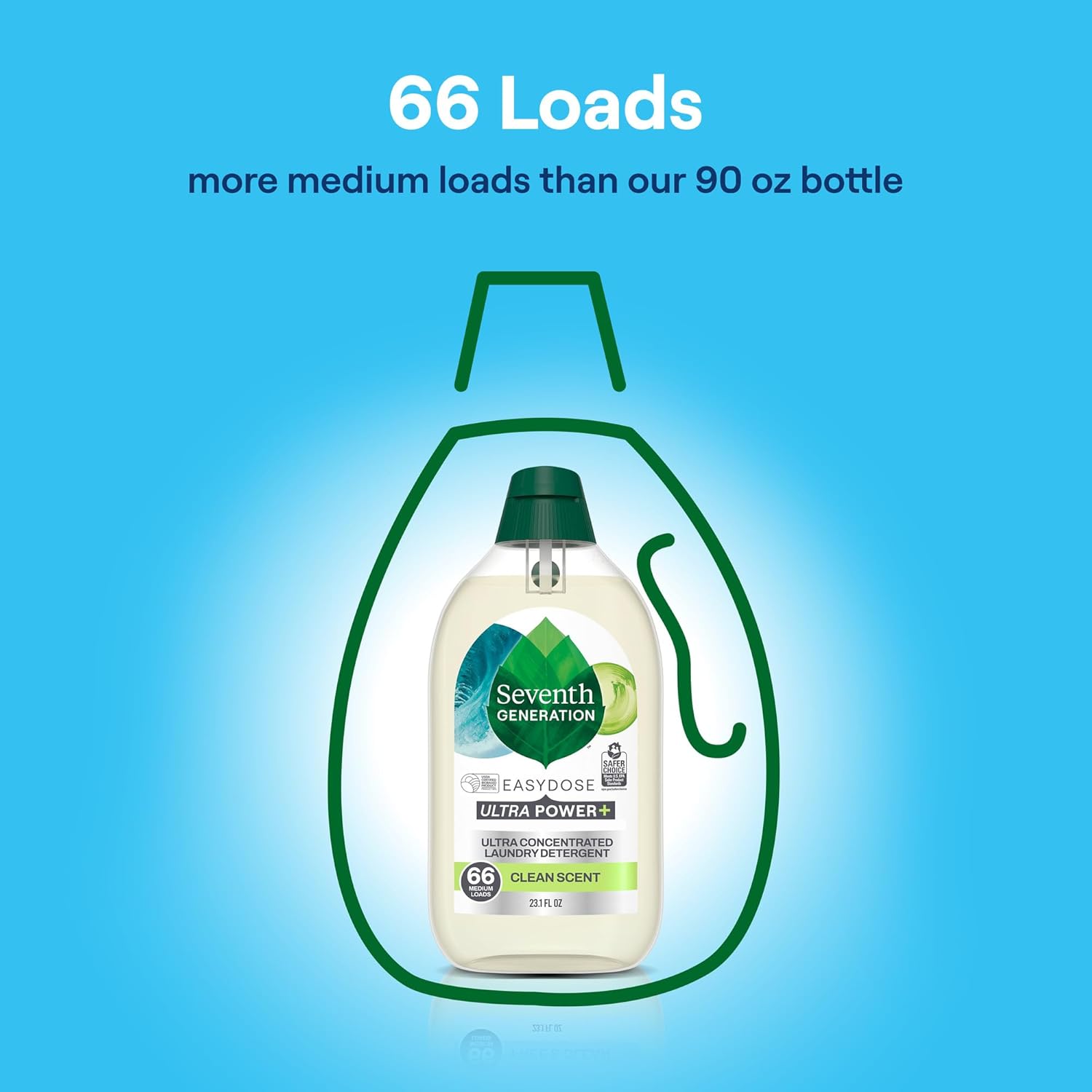Seventh Generation, Laundry Detergent Ultra Power Plus Clean Scent, 23.1 Fl Oz - Image 4