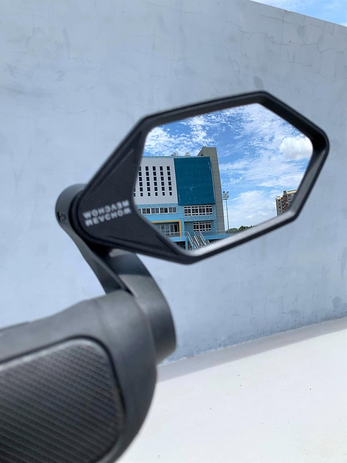 New Bar End Bike Mirror, Crystal UHD Automotive Grade Glass Lens E-Bike Mirrors, Scratch Resistant, Safe Rearview Mirrors, (Blue Right Side) ME-022RB - Image 5