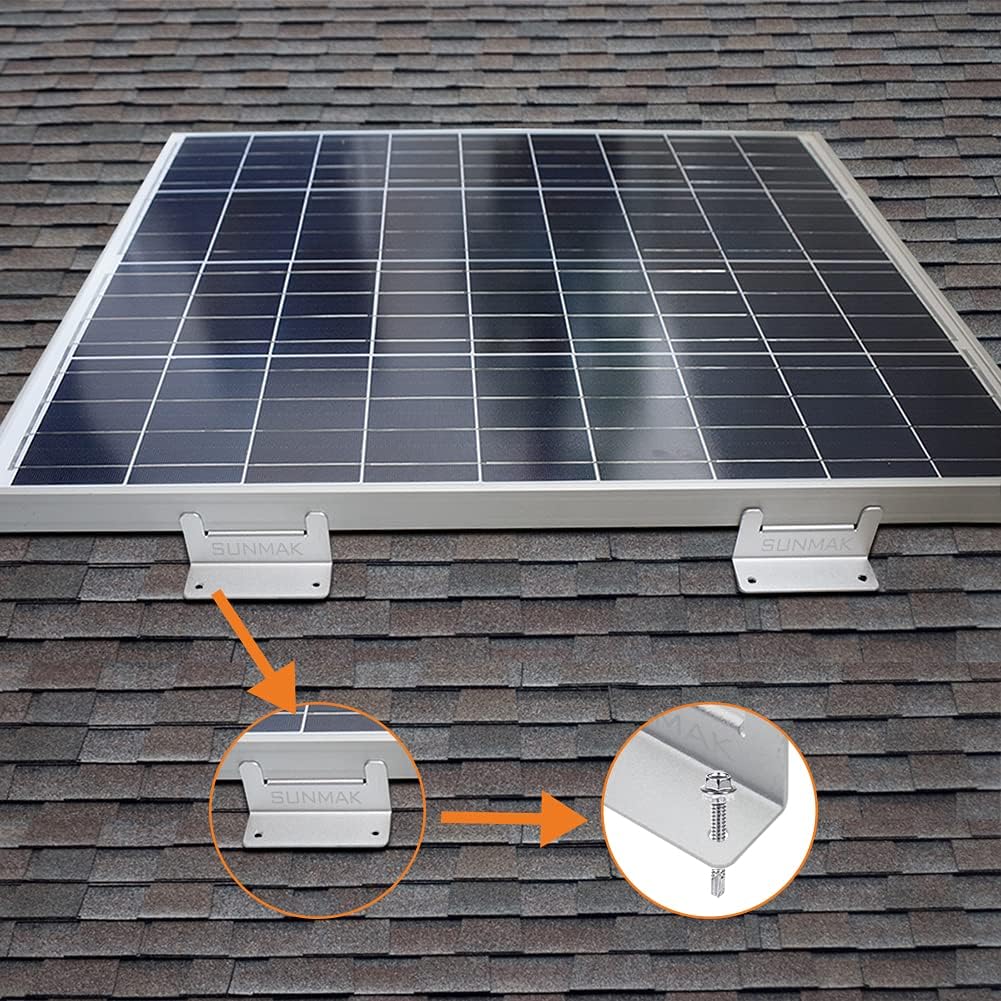 8 units per set Solar Panel Mounting Z Brackets Lightweight Aluminum Corrosion-Free for solar panels installed on RVs, Trailers, Boats, Yachts, Wall, Cabins, Sheds, Garages&Other Off Gird Roofs - Image 4