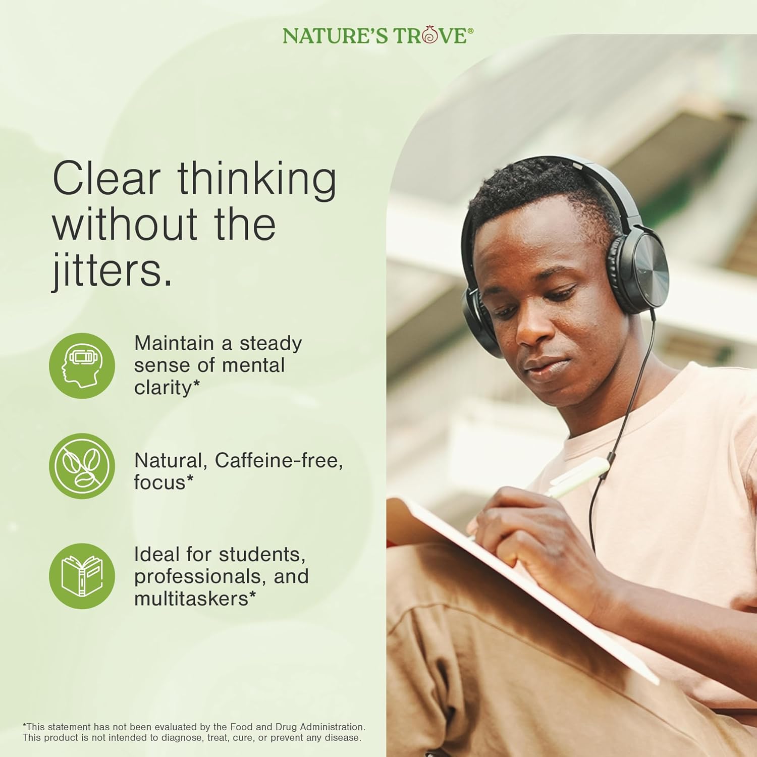 Nature's Trove L-Theanine 200mg Super Value Size - 365 Vegetarian Capsules - Image 7