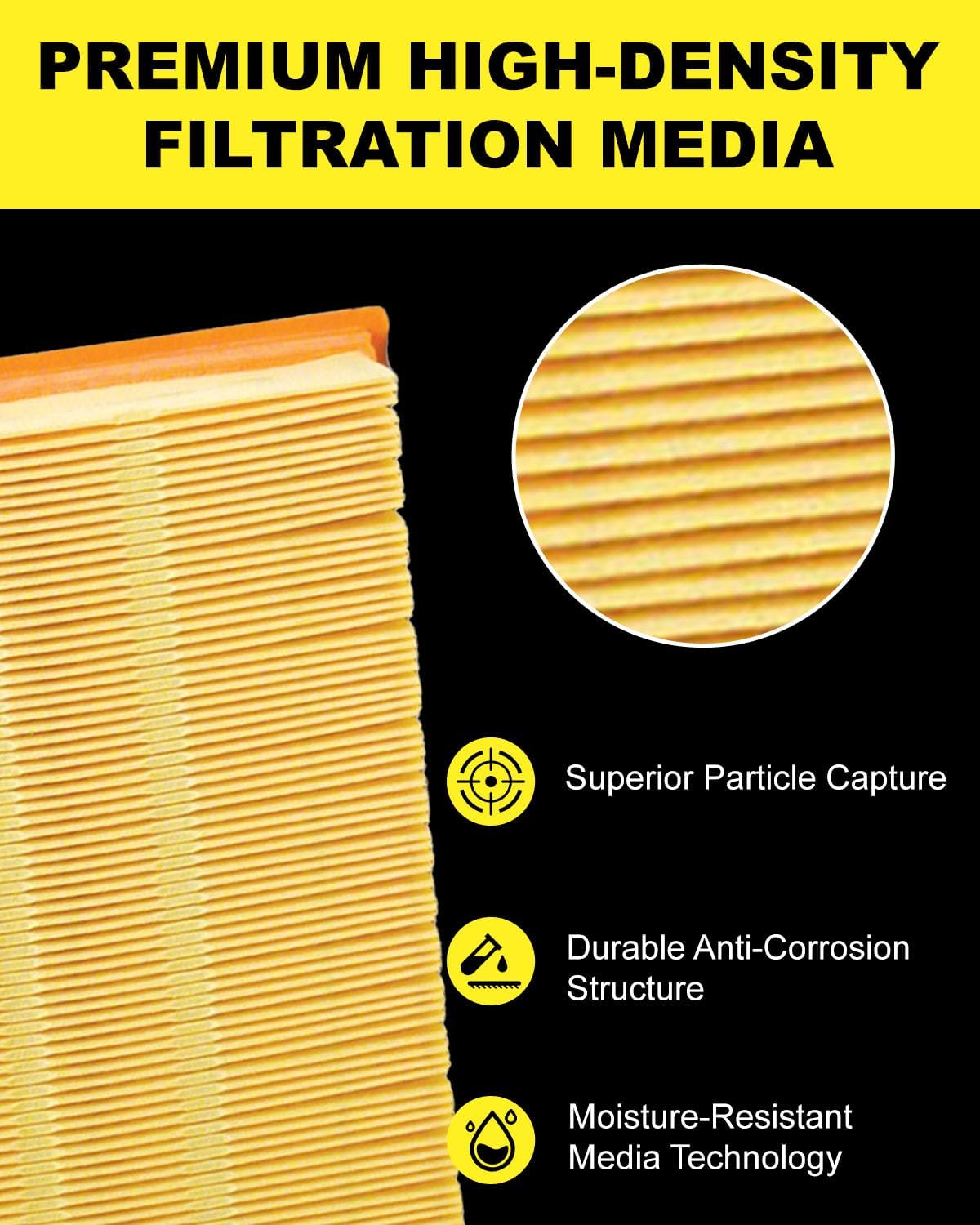 CARORY AF677 Engine Air Filter for Toyota RAV4 Gas (2013–2018), Camry Hybrid (2012–2017), Avalon Hybrid; Lexus ES300h, LS460, LS600h, HS250h, OE# 17801-0V020, CA10677 - Image 7
