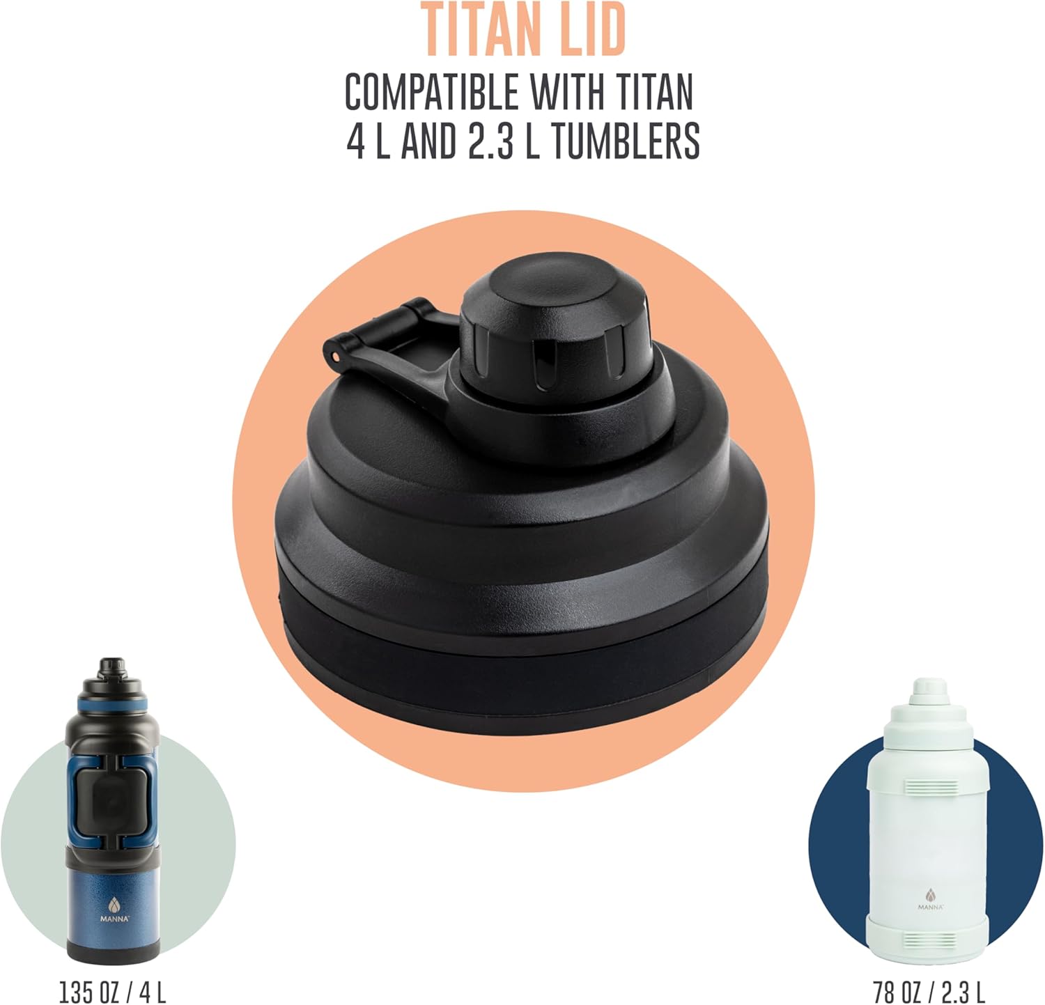 Manna Locking Pour Spout Lid for Titan Sports Bottle - Image 3