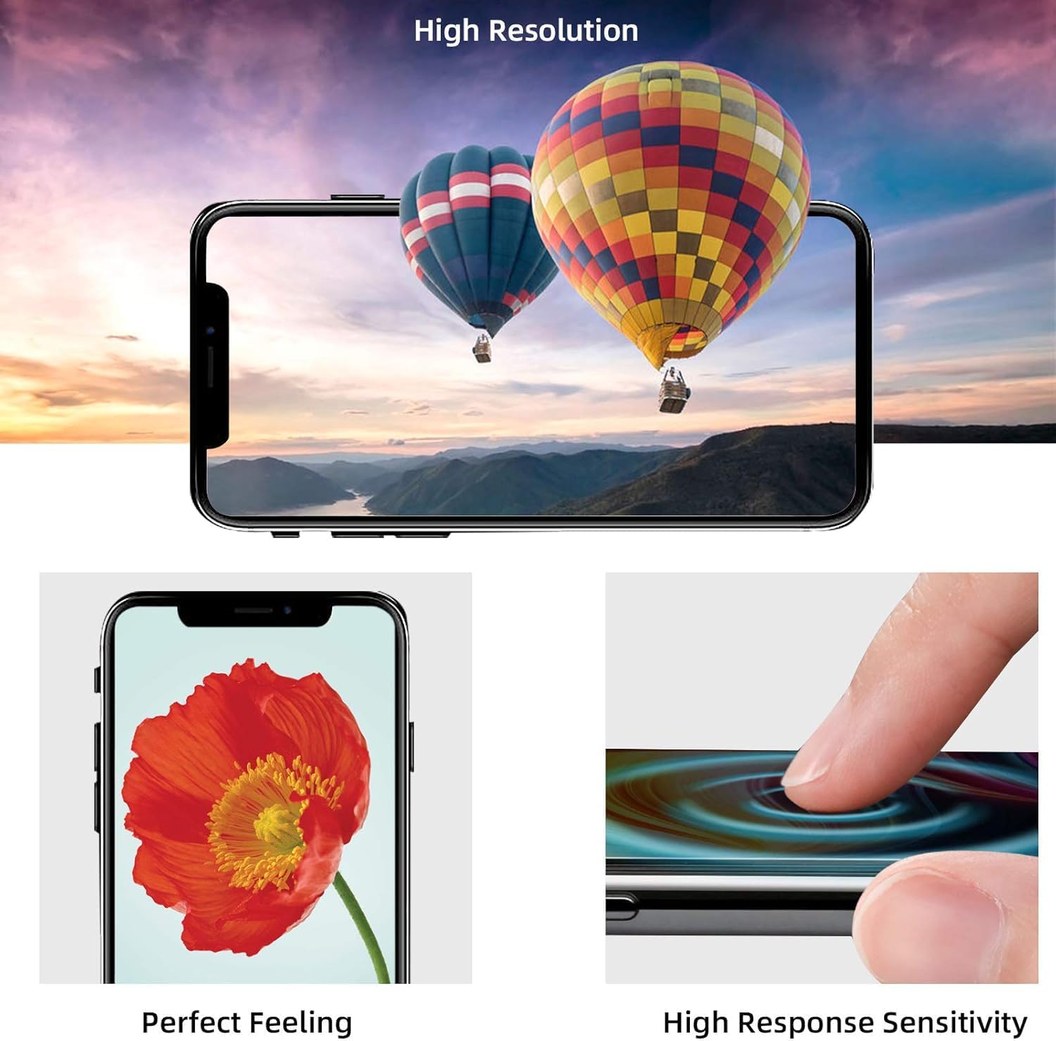 for iPhone 13 Screen Replacement 6.1 Inch, Diykitpl 3D Touch LCD Display for A2482, A2631, A2635, A2633, A2634, with Repair Tools Kit+Screen Tempered Protector+Waterproof Frame Adhesive Sticker - Image 7