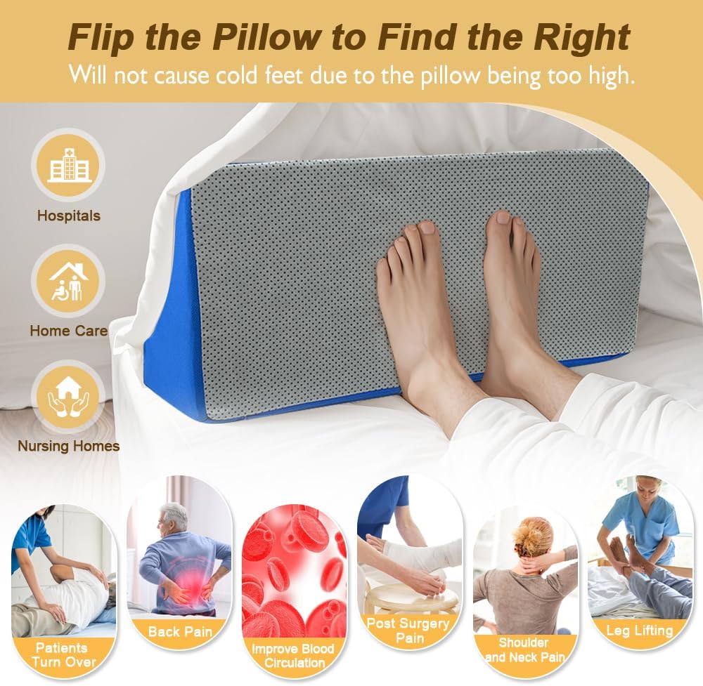 Blanket Lifter for Feet-Sheet Lifters for Foot of Bed Blanket Elevation Wedge Foot Cradle Tent Sleep Support Raiser Supplies Foam Block Toes Pain Leg Knee Ankle Post Surgery Recovery - Image 3