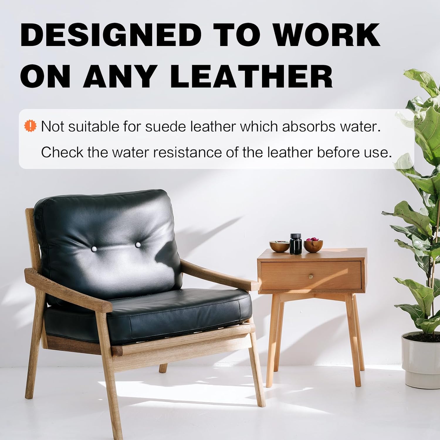 Leather Recoloring Balm - Black Leather Repair Kit for Furniture, Dye, Recolor, Renew, Repair & Restore Aged, Faded, Cracked, Peeling and Scuffed - Image 4