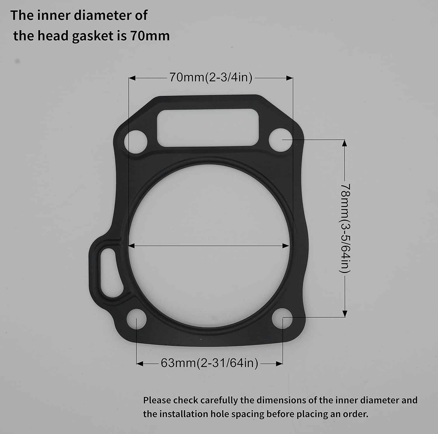 Strongthium Non Hemi Gasket Set Kit for 212 Predator Tillotson Lifan Ducar Locin Lifan 210 213 224 Mini Bike Go Kart Engine Upgrade Rebuild 212cc 224cc - Image 2