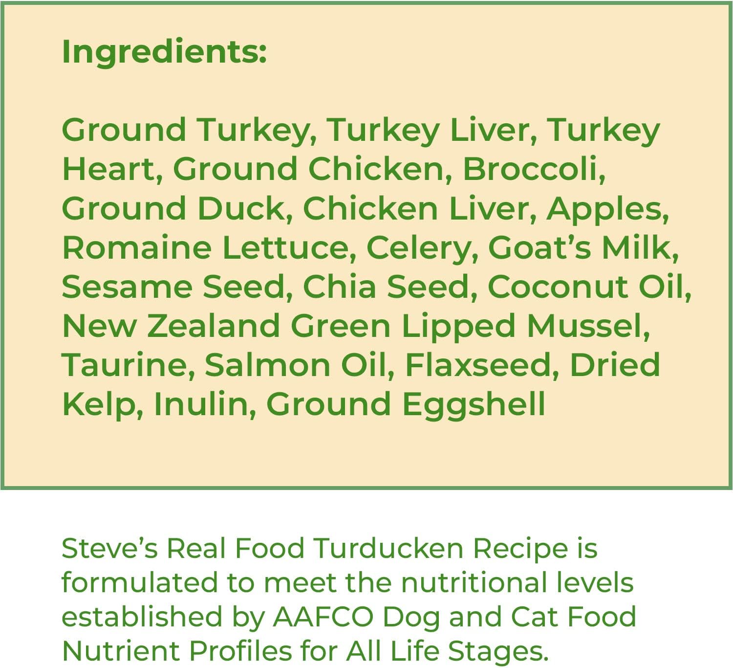 Steve's Real Food Freeze-Dried Raw Food Diet for Dogs and Cats, 2-Pack, Turducken Recipe (Turkey & Duck), 1.25 lbs in Each Bag, Made in The USA, Pour and Serve Nuggets, Vegetarian Fed & Free Range - Image 3