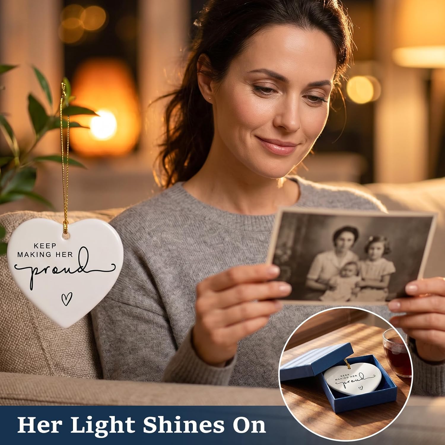 Keep Making Her Proud Bereavement Keepsake, Loss of Loved One Memorial Gift, Anniversary of Passing Thinking of You Gift, Loss of Mom Grandmother Remembrance Gift, Sympathy Gift for Grief Support - Image 4