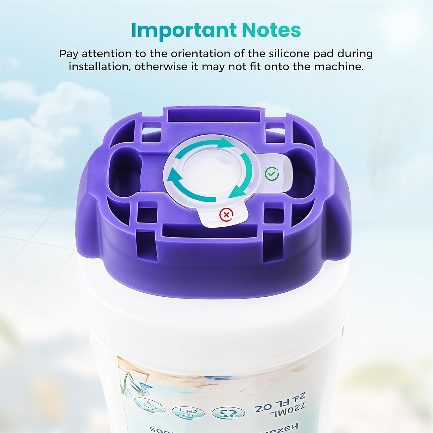 Refillable Bottle for Swiffer® Power Mop™, 720ML / 24 FL.OZ Reusable Solution Container, Leak-Resistant Lock, Use Any Liquid Cleaner - Image 4