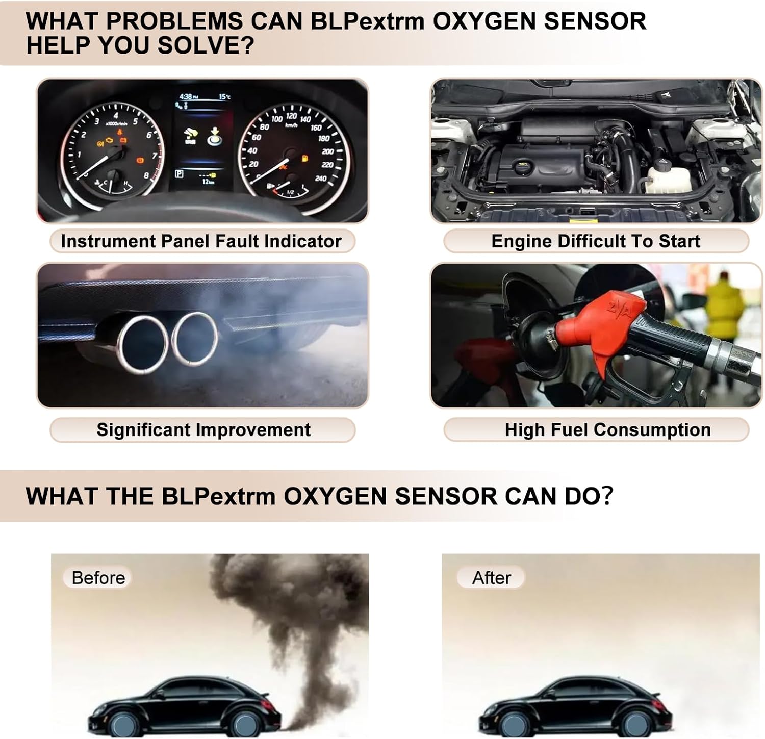 Oxygen O2 Sensor Upstream Downstream for Chry 300, for Dodge Challenger Charger Dakota Durango Grand Caravan Journey Neon Nitro, for Jeep Commander Grand Cherokee Wrangler JK 56028994AA, 56028994AB - Image 6