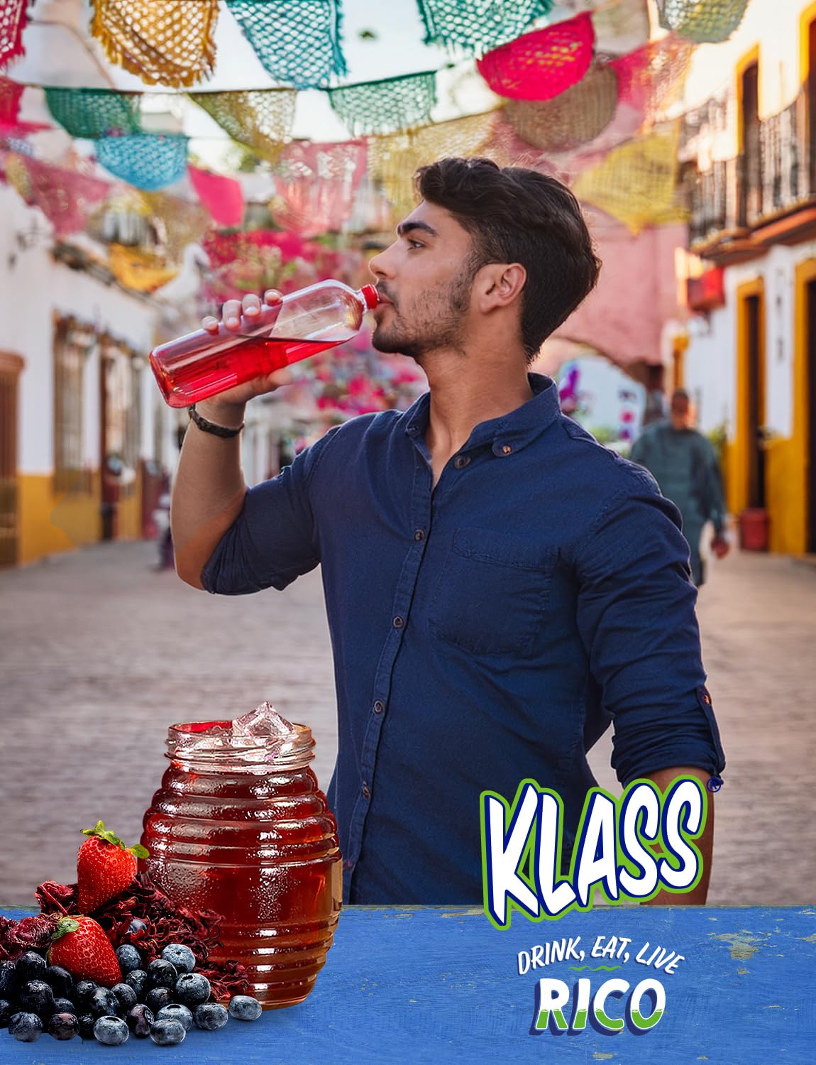 Klass Aguas Frescas, Powdered Drink Mix Variety Pack, 40 Singles Zero Sugar & Caffeine-Free Powder Packets, Water Drink Mix, Flavors: Cucumber Limeade, Strawberry Watermelon, Hibiscus Berries & Pineapple Tangerine - 5 Calories Per Packet & Natural Flavors - Image 5
