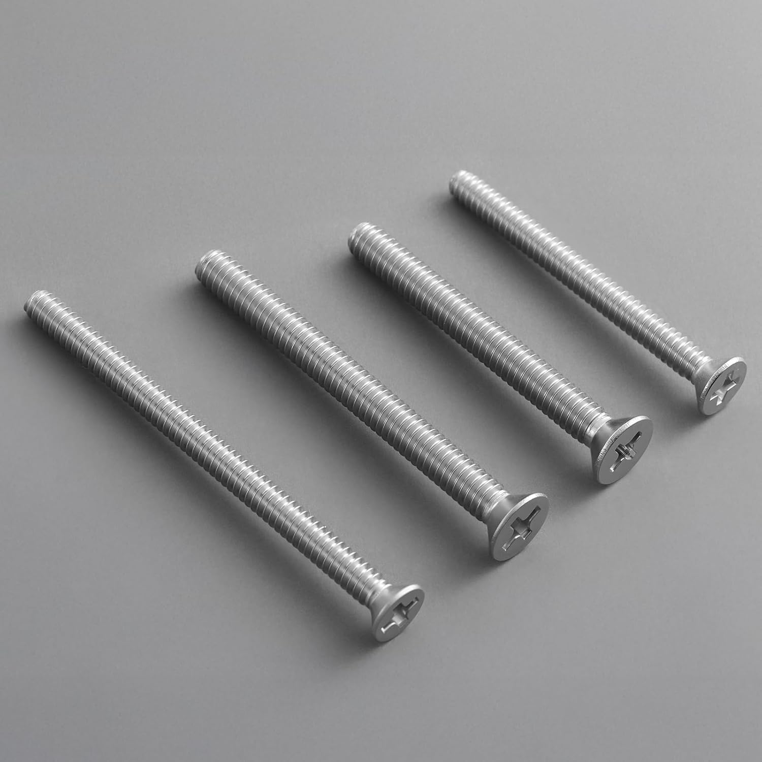 VGBUY 105Pcs Extra Long Outlet Screws Machine Electrical Screws Kit,#6-32#8-32 Phillips Flat Head 304 Stainless Steel for Wall Plate Switch/Outlets,Mounting Electrical Extender - Image 3