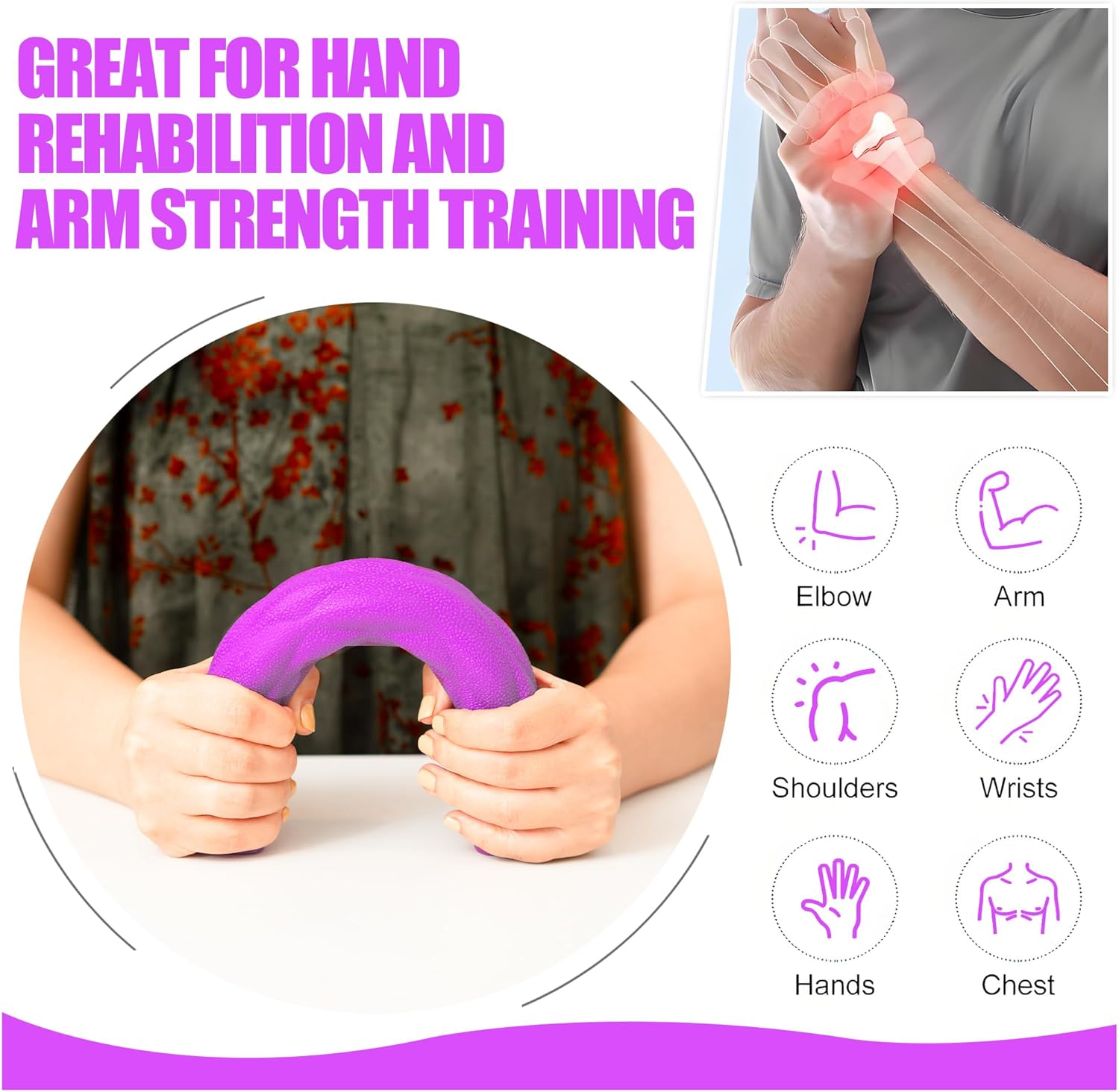 DICYWUDI Flex Therapy Bar and Grip Strength Trainers set, Physical Therapy & Resistance Bar for Golfers Elbow, Tendinitis, Wrist,Forearms Pain, Improve Grip Strength and Relieve Pain - Image 6