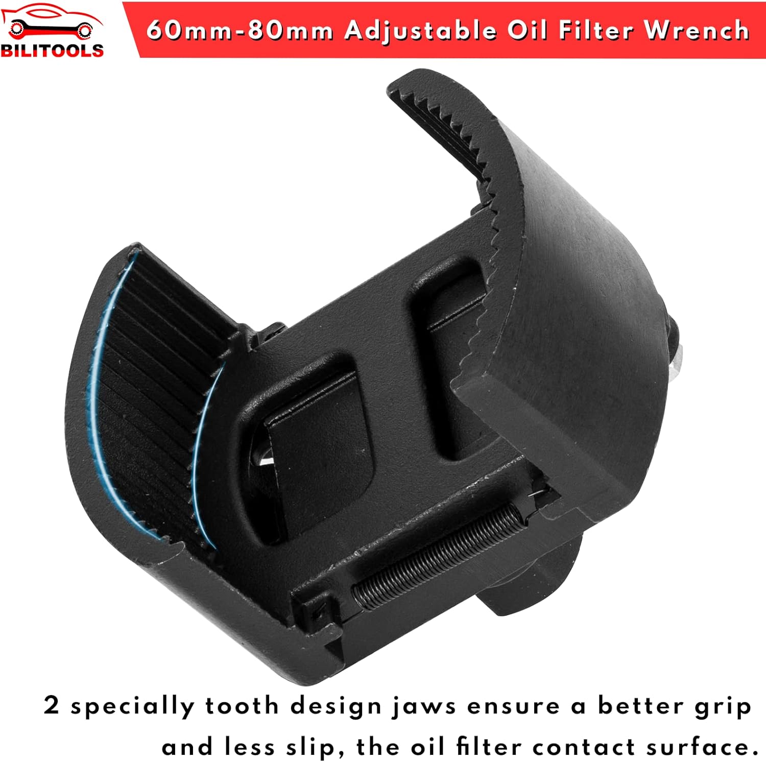 BILITOOLS Universal Oil Filter Wrench Removal Tool Adjustable, 60-80mm (2.36-3.15 inch), 1/2" Drive - Image 5
