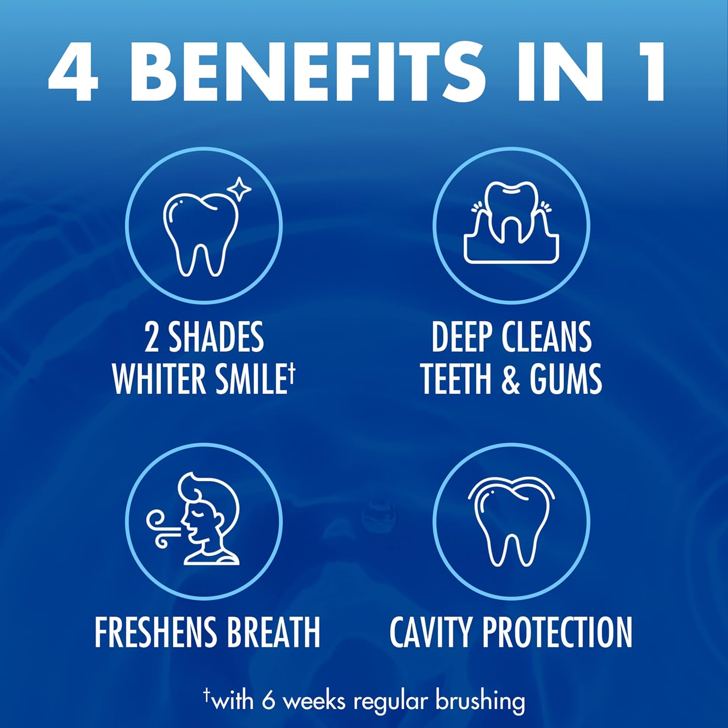 ARM & HAMMER Advance White Toothpaste, Teeth Whitening Baking Soda Toothpaste with Stain Defense Technology and Fluoride, Clean Mint Flavor, 6.0 Oz (4 Pack) - Image 6