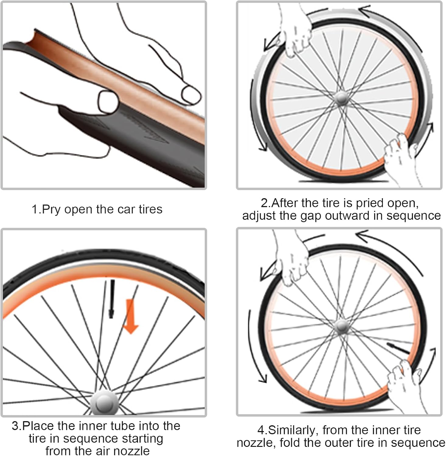 2 Pcs 700x23C/25C 700x28C/32C Bike Tubes, 48mm FV Presta Valve, 700C Bike Tire Tube for Road Bike - Image 3