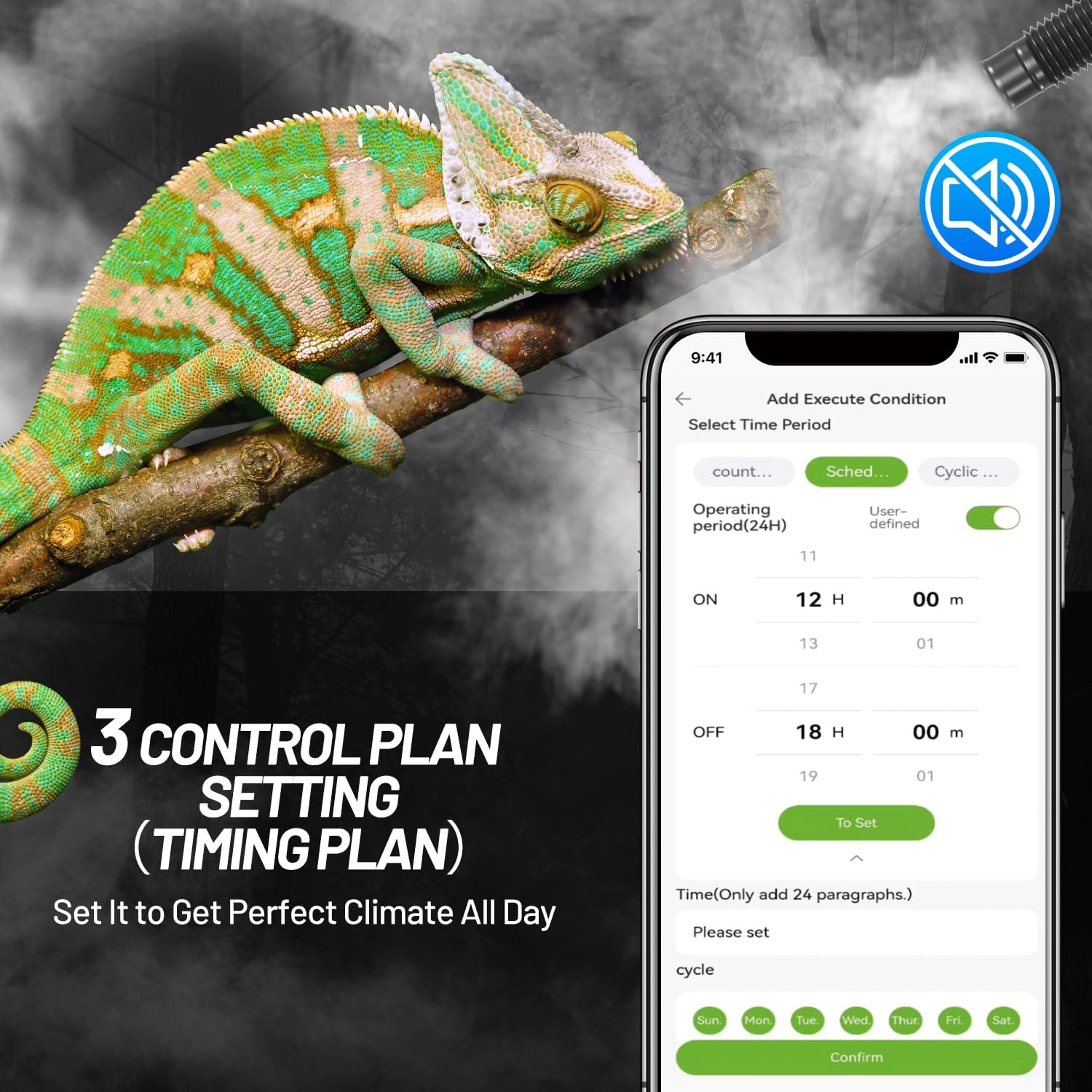 REPTI ZOO Smart WiFi Reptile Fogger with Timing, 4L Reptile Terrariums Humidifier, Fog Machine Mister for Chameleon Frog Turtle Gecko | Misting System Spray Kit for Amphibia, Plants | Linkage Control - Image 3