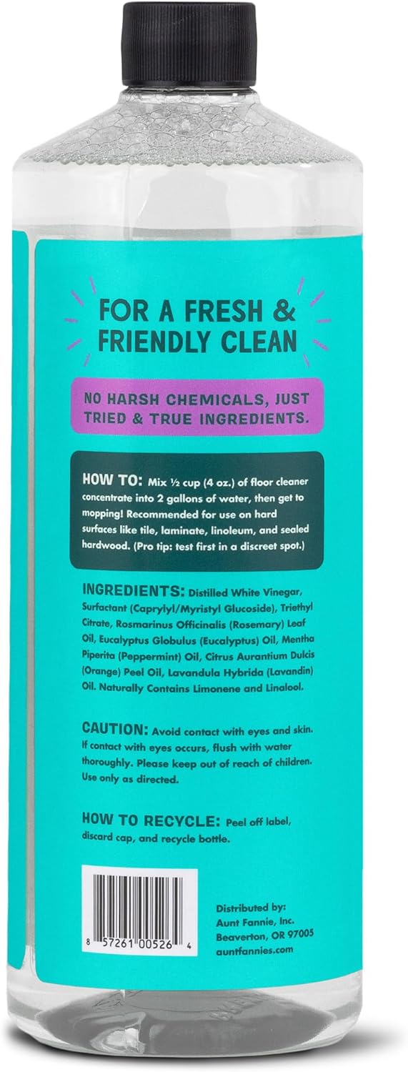 Aunt Fannie's Ultra Concentrated Floor Cleaner Vinegar Wash, Multi-Surface Solution For Mopping, Makes 16 Gallons, Lavender Scent, 32 oz. (Pack of 3) - Image 7