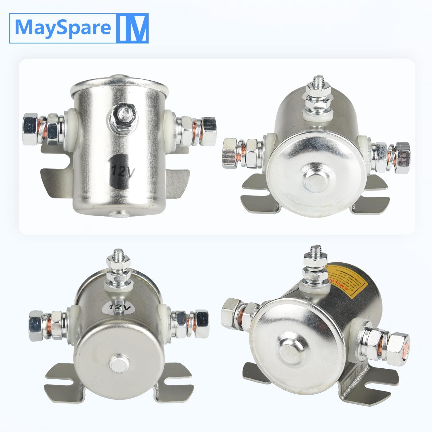 MaySpare Max Transient 200A Trombetta 12V Solenoid Relay 3 Terminal Heavy Duty Winch Marine 24106 SPST 12 Volt Solenoid - Image 3