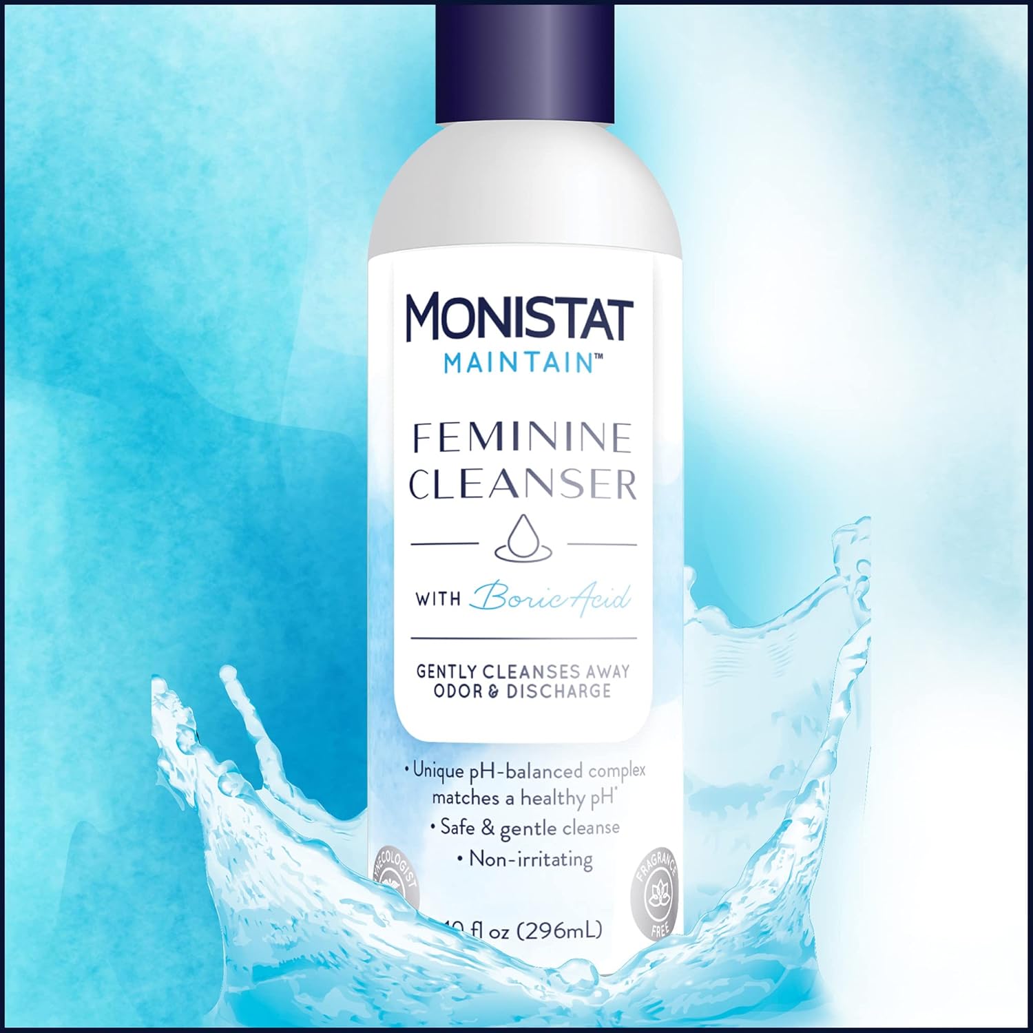 Monistat Boric Acid Feminine Wash, Fragrance-Free Intimate Wash for Women with Gentle pH-Balanced Formula, 10 Fl Oz, Pack of 3 - Image 9