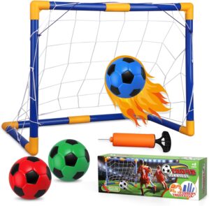 Soccer Goal Set with 3 Ball Pump fo...