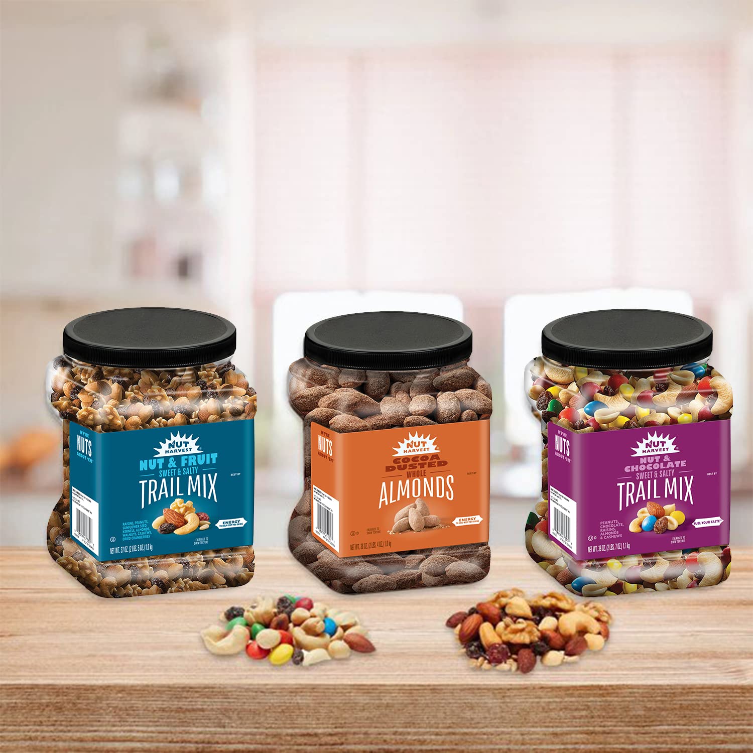 Nut Harvest, Cocoa Dusted Almonds, 36 Ounce Jar - Image 5