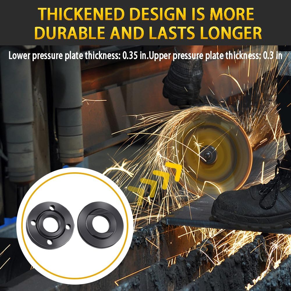 7PCS Angle Grinder Nut Angle Grinder Flange Wrench, Premium Flange Metal Lock Nut with Storage Bag, Compatible with Milwaukee Makita Metabo Dewalt Bosch Ryobi Decker 4.5" 5" 5/8-11 Replacement Part - Image 7