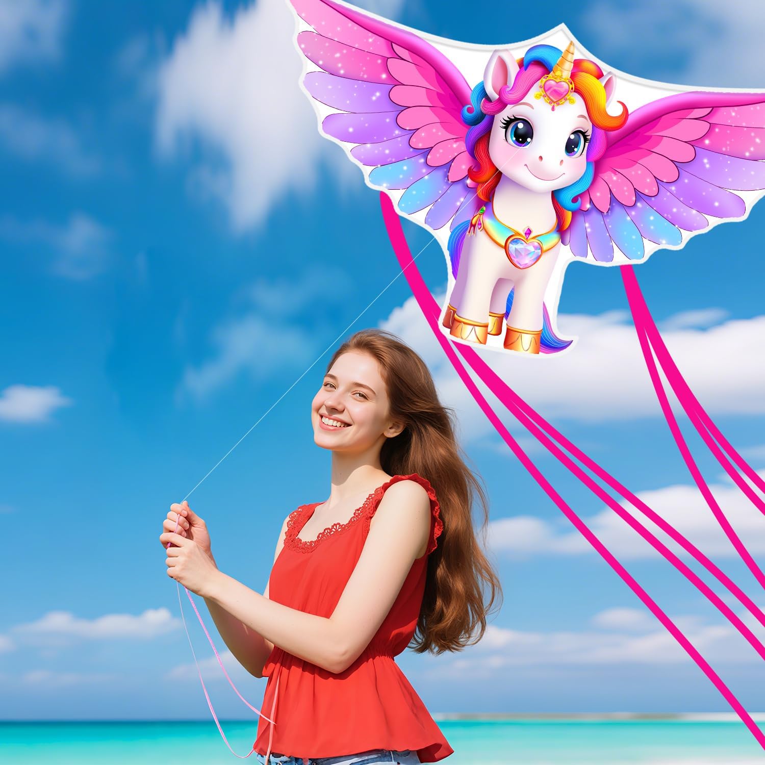 Butterfly Kites for Kids & Adults, Easy to Fly Design with Long Tail for Stability, for Kids Ages 4-8 & Beginners, Beach & Park Use | Family Outdoor Fun - Image 5
