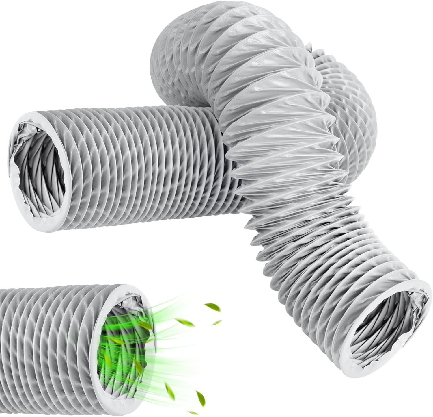 10 Ft Marine Blower Hose Replacement, Boat Vent Bilge Blower Exhaust Hose Marine Exhaust Hose Fit for 3 Inch Flexible Marine Blower Duct Hose. (gray)
