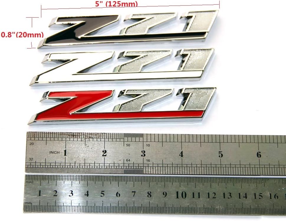 Yoaoo 1x White Grill Z71 Emblem Badge Compatible with Silverado 1500 2500Hd Sierra Tahoe Suburban 3D Chrome - Image 3