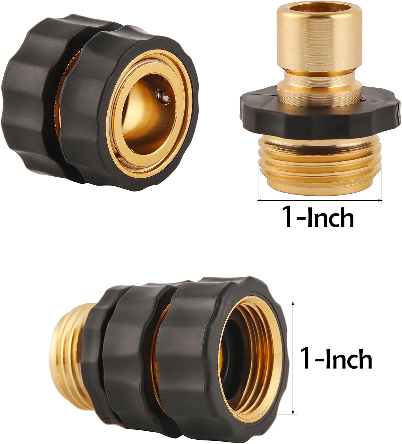 BILAL 6 Set Quick Connect Hose Fittings for Garden Hose Quick Connector with Gasket, 3/4 Inch GHT Male and Female Attachment Quick Release Water Hose Adapter - Image 2