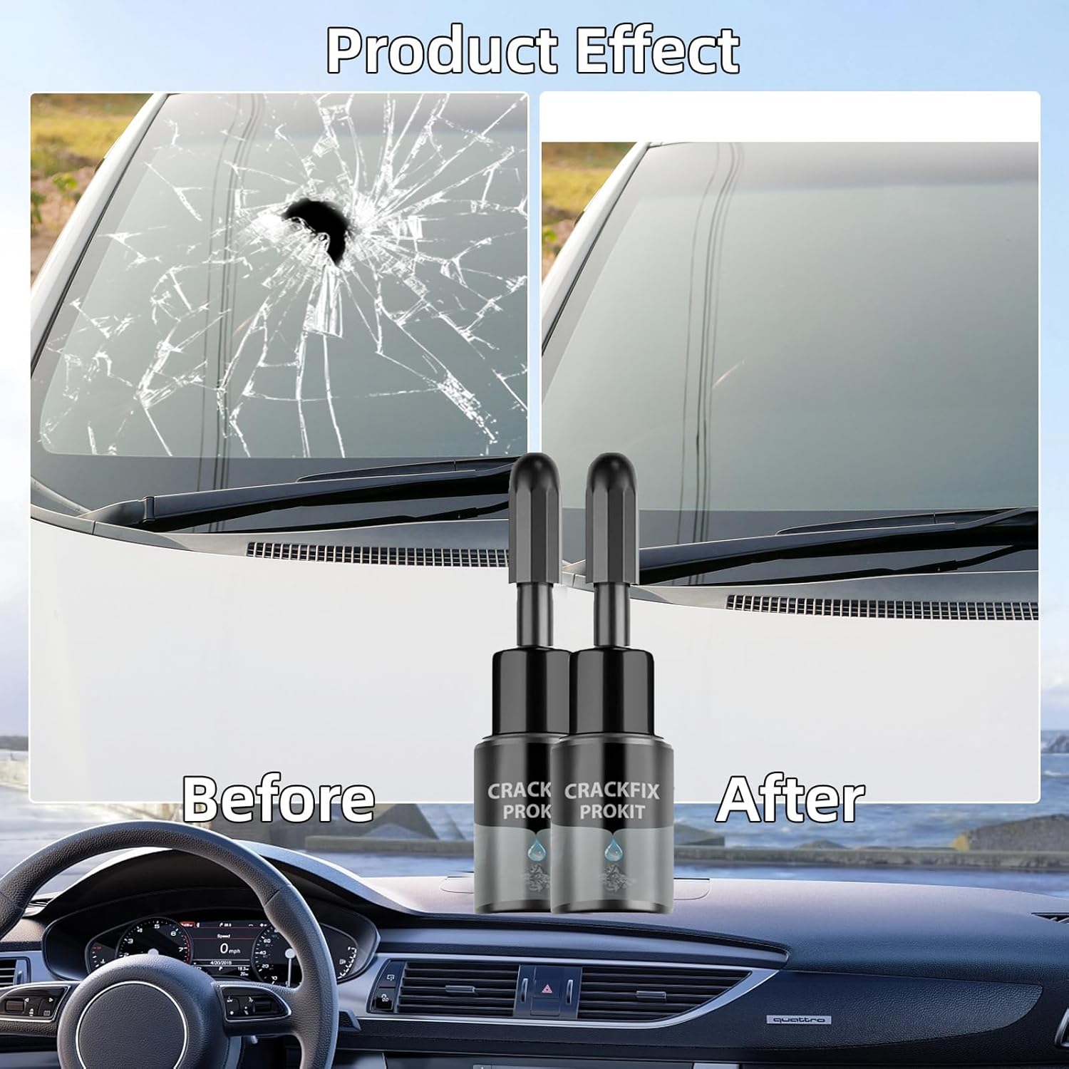 2PCS Crack fix Pro Kit Windshield Crack Repair Fluid Kit Windshield Repair Car Chips and Cracks Car Glass Repair Kits - Image 5