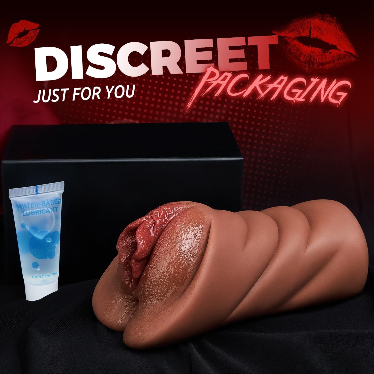 Realistic Pocket Pussy Male Masturbator, Thick Labia Pussy Masturbators Sex Toy with 5D Deep Vagina and Tight Anus, Lifelike Blowjob Male Stroker Adult Sex Toys for Men Masturbation (Brown) - Image 7