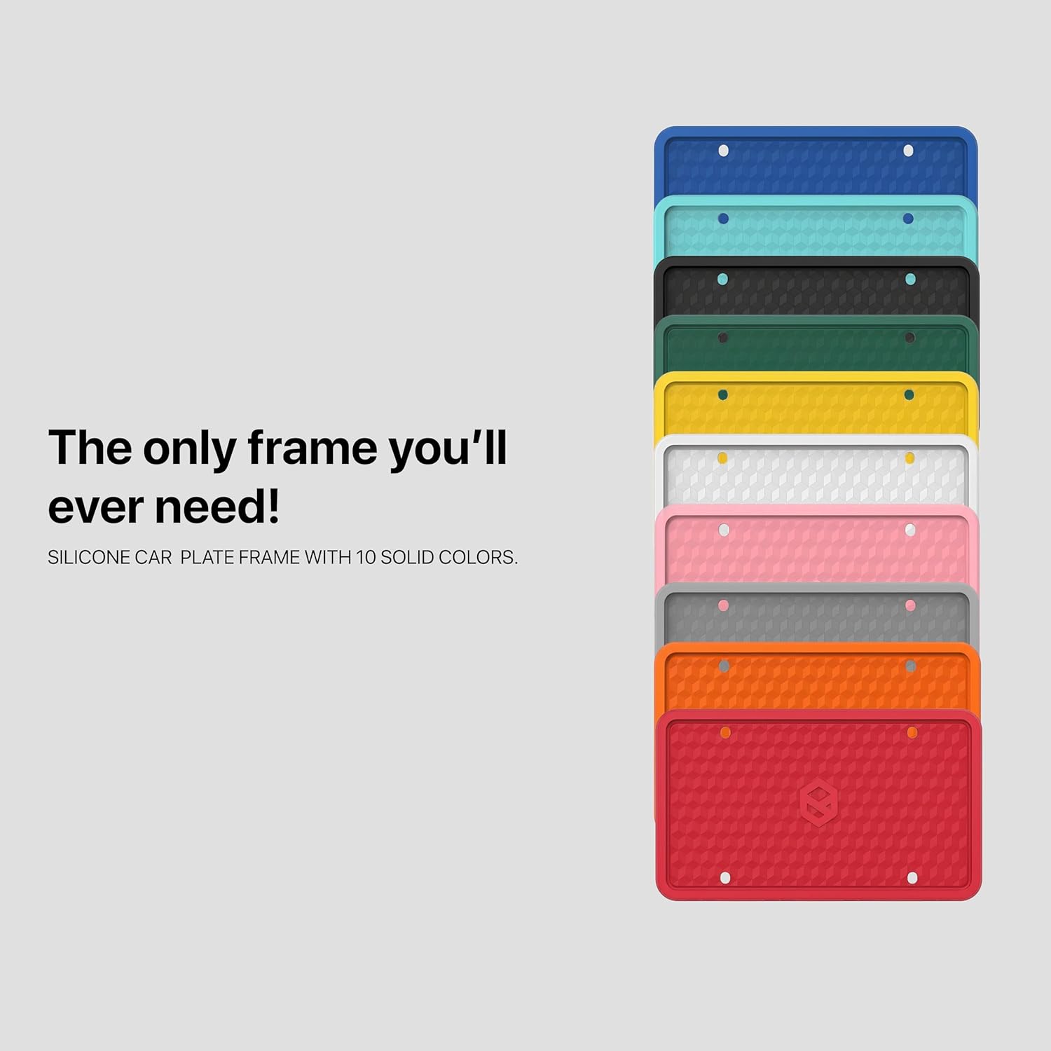 Rightcar Solutions Car Plate Frame, Silicone License Plate Frame, Rust-Proof Rattle-Proof Weather-Proof License Plate Holder for Front or Rear, Red, 1 Pack - Image 6