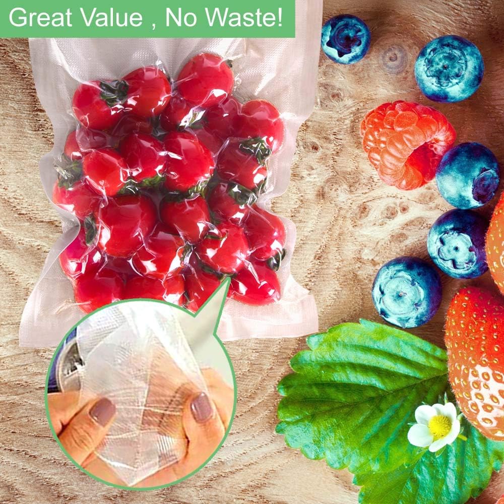 O2frepak 100 Pint 6" x 10" Vacuum Sealer Bags with BPA Free and Puncture Prevention,Vacuum Seal Freezer Bags,Great for Sous Vide Vaccume Sealer PreCut Bags - Image 5