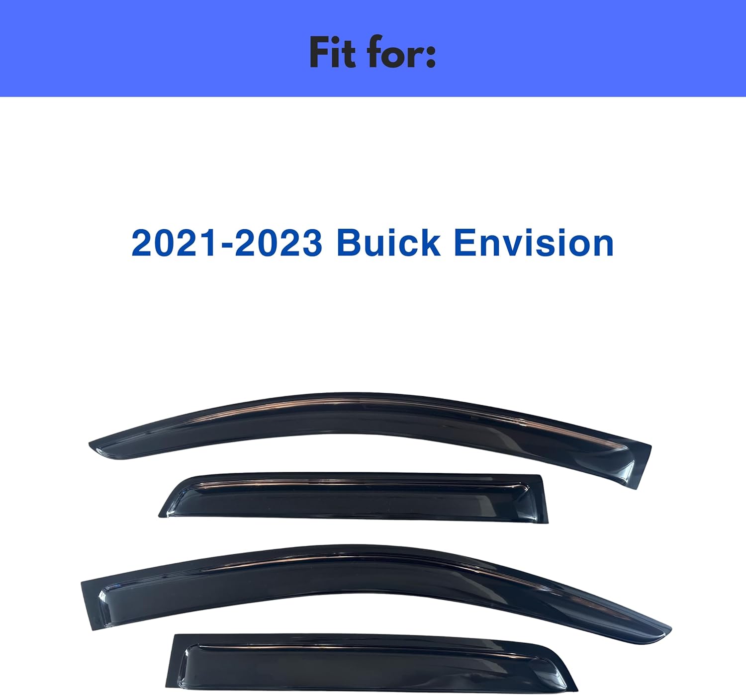 IG Window Visors Fit for 2021-2023 Buick Envision, Out-Channel Rain Guards Vent Wind Deflectors 4PC, Car Accessories for 21-23 Envision - Image 2