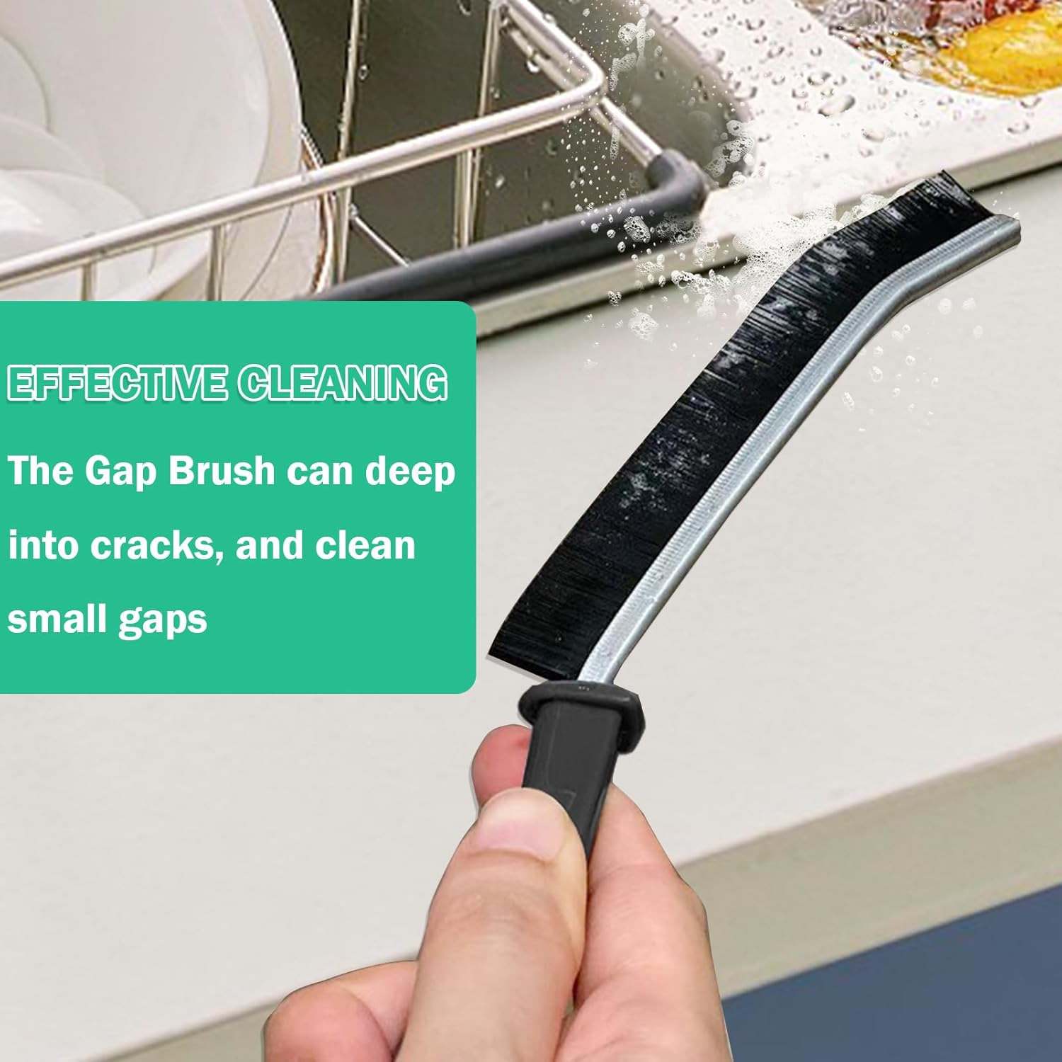 5 Pcs Crevice Cleaning Brush Multifunctional Hard Bristle Gap Cleaning Brush Tool, Gap Brush Suitable for Bathrooms, Kitchen Surfaces, Windows Groove and Faucets - Image 6