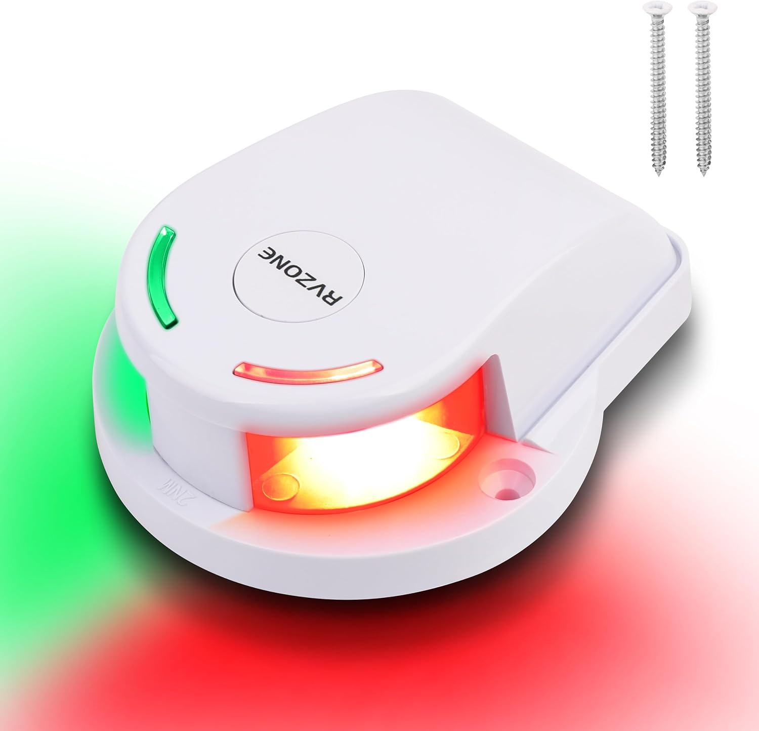 RVZONE LED Boat Navigation Light Red and Green Marine Navigation Light Led IP67 Waterproof Led Boat Lighting for Bow, Ideal for Pontoon, Skiff, Small-Boats, and Yacht (White)