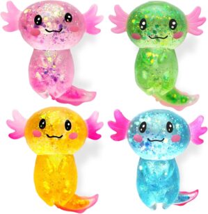 4pcs Axolotl Squishy Stress Relief ...