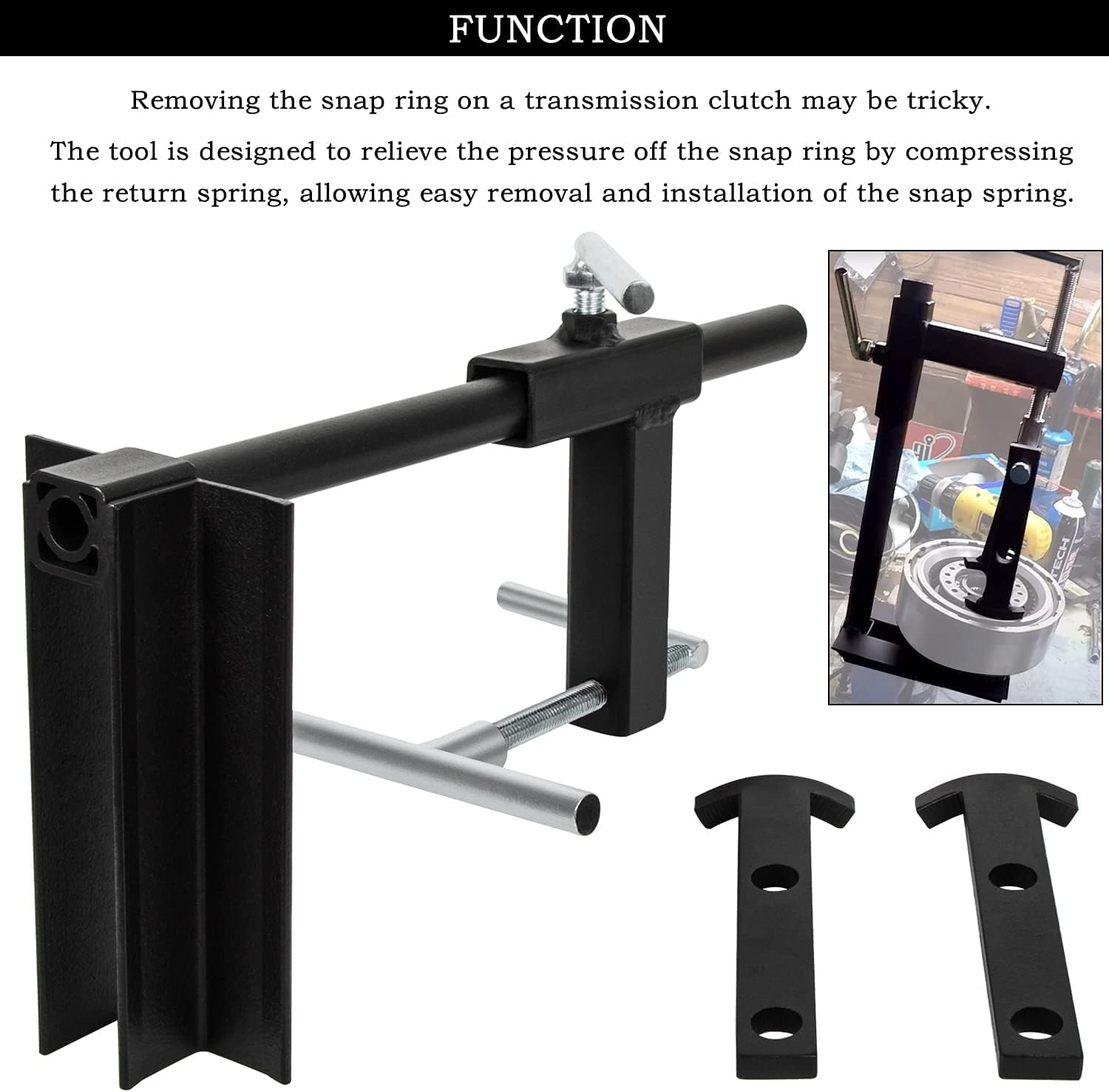 T-0158 Clutch Drum Spring Compressor Transmission Tool Heavy Duty Steel Bench Mount - Image 4