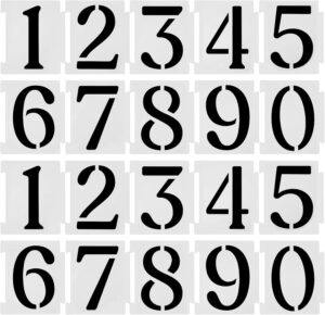 20 Pcs Curb Painting Stencils Kit 4...
