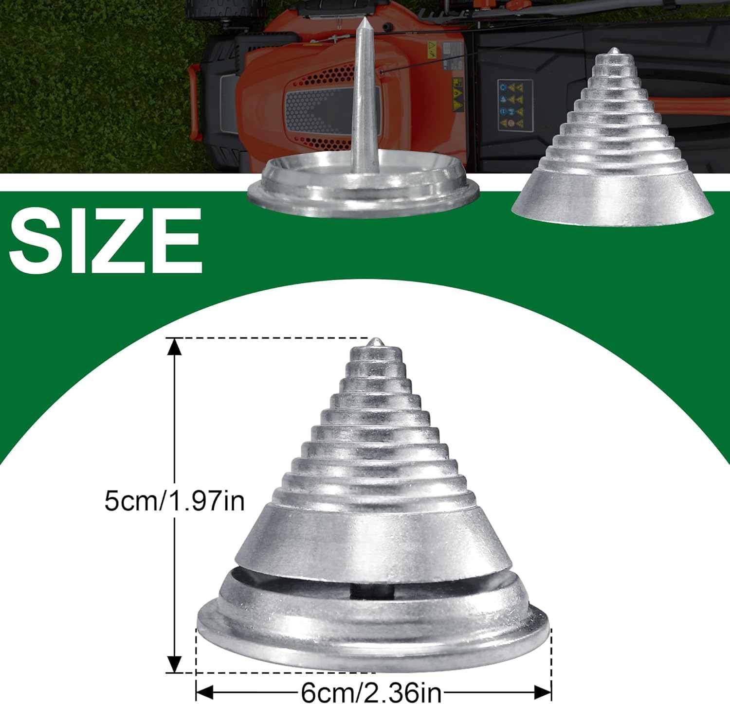 SporGain Lawn Mower Blade Balancer for Balances Blades After Sharpening, Metal Material Design Lawnmower Accessories, Compatible with Most Lawnmower Blades (2pk) - Image 2
