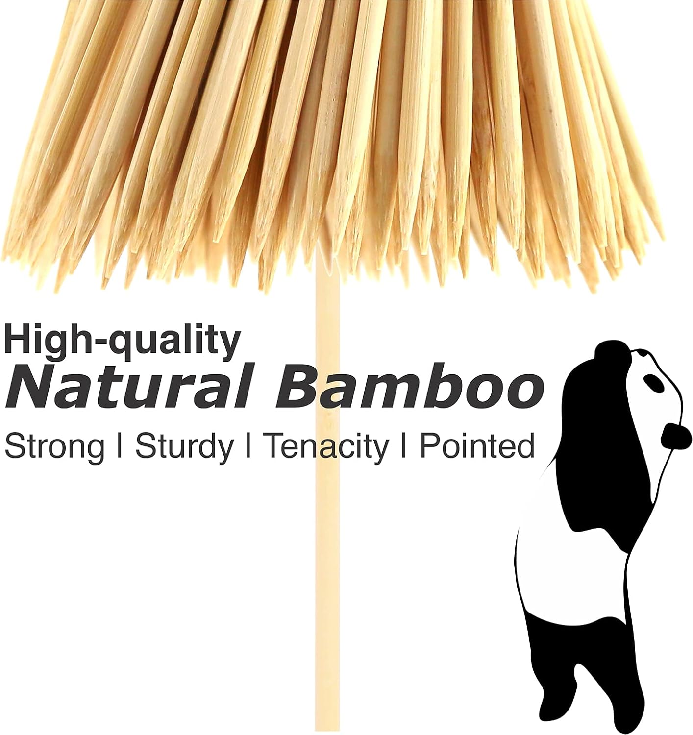 10 Inch Natural Bamboo Skewers, 4mm Thick, 200 Pack – BBQ Kabob Sticks for Grilling, Fruit, Chocolate Fountain, Crafts & Parties – More Size Choices /8"/10"/12"/14"/16" (10" / 200 ct) - Image 3