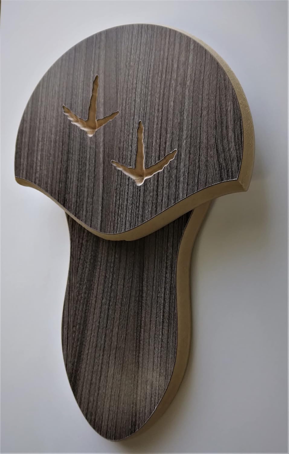 Rustic Grey Carved Turkey Mounting Kit with Beard Plate 02 - Image 2
